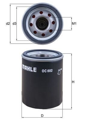 MAHLE OC 602 Filtru ulei foto
