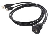 Cablu USB 2.0 DELOCK 1m, USB A și C, negru