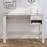 Birou &bdquo;HAMAR&rdquo;, alb, 110x40x75 cm, lemn masiv de pin