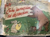 Cum invatam sa desenam - Ilie I. Mirea, carte de desen in versuri, 1958, Carte educativa copii, 30x20cm