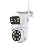 Cumpara ieftin Camera Supraveghere LS-WL243, Wi-Fi, 4 MP, 2 lentile, Vedere nocturna, Rotire Din Aplicatie, Rezistenta La Apa IP 66