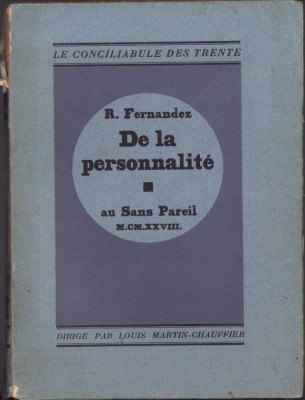 HST C3354 De la personalit&amp;eacute;. au Sans Pareil par R. Fernandez, 1928 foto