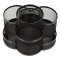 Suport Pixuri Rotativ Metalic, 7 Compartimente, Negru, 18x9cm