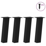 VidaXL Picioare pentru măsuță de cafea, 4 buc., negru, 42 cm, oțel