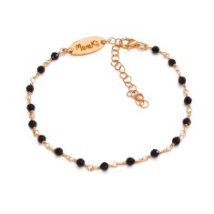 Brățară Anthony rose, rozariu cu spinel negru