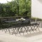 vidaXL Scaune de bistro pliante, 8 buc, negru, poliratan și oțel 3152114