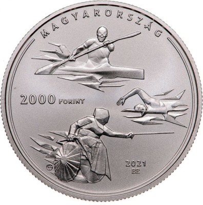 Ungaria 2000 Forint 2021 Olimpiada de Vara Tokio BU foto