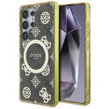 Husa Samsung Galaxy S25 Ultra originala Guess IML Peony On 4G Background MagSafe, maro, GUHMS25LH4PYEEW