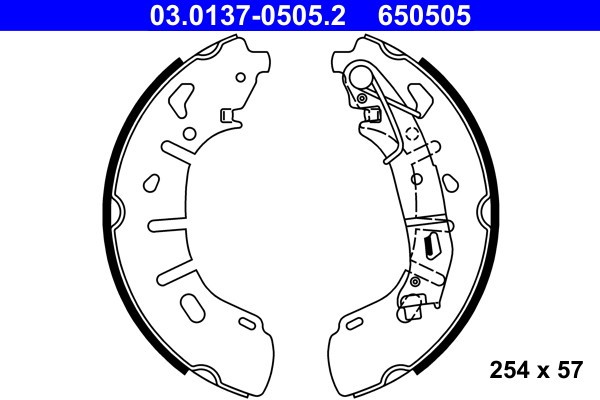 ATE 03.0137-0505.2 Set saboti frana
