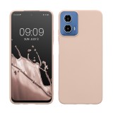Husa Kwmobile pentru Motorola Moto G34, Crem, Silicon, KWM000022QU004C, Carcasa