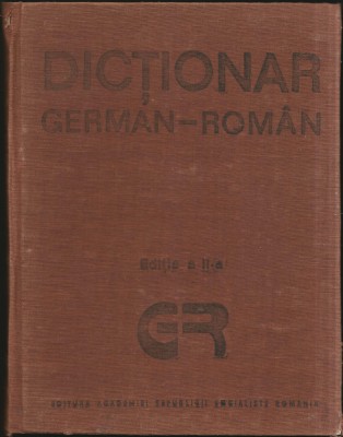 DICȚIONAR GERMAN-ROM&amp;Acirc;N - EDIȚIA A II-A - EDITURA ACADEMIEI RSR - MIHAI IȘBĂSESCU foto