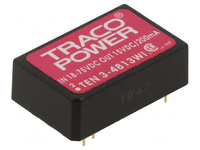 Convertor DC/DC 3W 18-75V la 15V 200mA DIP24