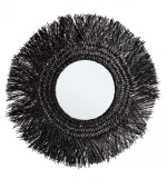 Cumpara ieftin Oglinda decorativa de perete cu rama bambus negru Ilusion 73x2 cm