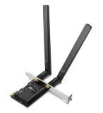 ADAPTOR RETEA TP-LINK AX1800, extern wireless 2.4 GHz | 5 GHz, PCI-E port, 1800 Mbps, WI-FI 6 si Bluetooth 5.2, antena externa x 2, &quot;Archer TX20E&quot; (ti