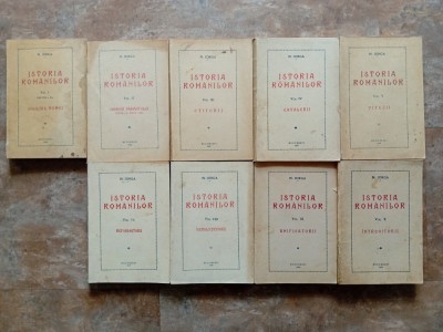 N. Iorga, Istoria Rom&amp;acirc;nilor, 9 volume 1936-1939 foto