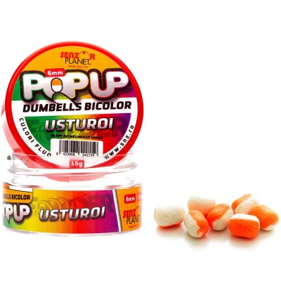 Pop Up Dumbells Bicolor Senzor Planet, Usturoi, 6mm, 15g foto