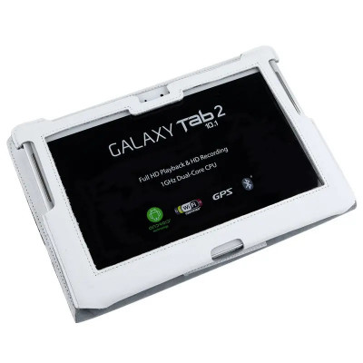 Husa Tableta Samsung Galaxy TAB P5100 Alb Piele ECO foto