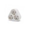 Triplu stecher 3x Schuko distribuitor triplu de perete cu impamantare Delight