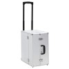 Troler Pilot Argintiu 47x39x27cm Aluminiu ABS, Roti &amp; Maner Telescopic, Valiza Documente A4, Troler Cabina Avion