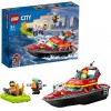 LEGO City Barca de Salvare a Pompierilor 60373, 3 minifigurine, Set Constructie, Baieti/Fete 5+ ani
