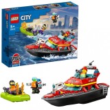 LEGO CITY BARCA DE SALVARE A POMPIERILOR 60373