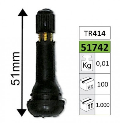 Jbm Valve Pentru Anvelope TR413 51MM 51742 foto