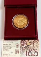 Medalie fotbal-RAPID BUCURESTI(aniversare 100 ani-cupru-Monetaria Statului) foto