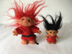 2 Vintage DAM troll / troli 1986 China, 12 si 7 cm foto