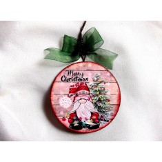 glob pe lemn de craciun cu gnomes 42072