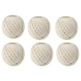 Set 6 ghem sfoara bumbac Micul Fermier, 100gr, culoare alb FarmGarden AgroTrade