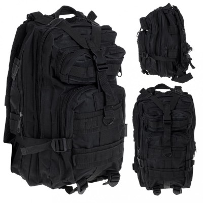 Rucsac Tactic Militar, culoare NEGRU, capacitate 25l foto