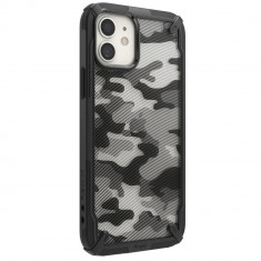 Husa Antisoc Ringke Fusion X pentru iPhone 12 Mini 5.4&amp;quot;, Design Militar, Negru foto