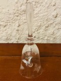 CLOPOTEL DIN CRISTAL, CU FLUTURI APLICATI- MARCAJ LAM. AG H15CM