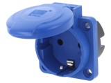 Conector alimentare AC 250V 16A albastru 2P+PE