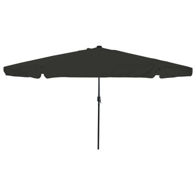 vidaXL Parasol de Grădină Negru 395 x 395 x 245 cm Poliester și oțel 42003650 foto