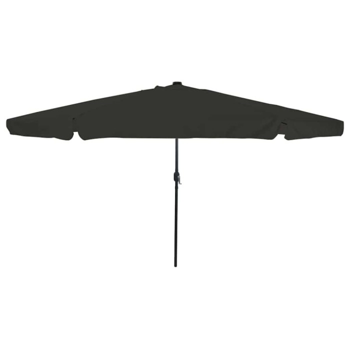 vidaXL Parasol de Grădină Negru 395 x 395 x 245 cm Poliester și oțel 42003650