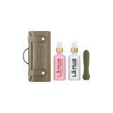 Kit cadou L&aacute;Nua Vibrator bullet Ultra + Lubrifiant cu aromă de CĂPȘUNI ȘI COCOS + Spray curățare jucării sexuale + Geantă de călătorie