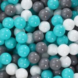 Bile Piscină Copii 250 Bucăți, Colorate, 6 cm, PE, Alb, Gri, Verde Mentă - VidaXL, Bile Joacă, Bile Colorate Piscina Copii