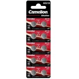 Set 10 baterii buton alkaline 1.5V AG10 LR1130 389 189 Camelion AG10-BP10