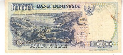 B11 8 - Bancnota foarte veche - Indonezia - 1000 rupii - 1998 foto