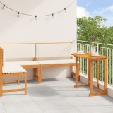 VidaXL Set bistro de grădină cu perne, 3 piese, lemn masiv de acacia