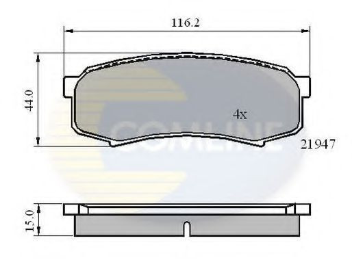 Set placute frana,frana disc MITSUBISHI PAJERO IV (V8_W, V9_W) (2006 - 2016) COMLINE CBP0404