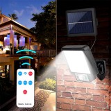 Lampă Solară 72LED cu Panou 3 Moduri Rezistentă la Apă și Senzor de Mișcare