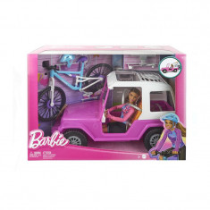 Barbie Papusa cu Jeep si Bicicleta - Mattel