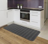 Cumpara ieftin Traversa Festonata Surfilata Premium, Greceasca, Latime 1m, Model Stanford, Marime 100 x 200 cm, Gri, Antiderapant, Antialergic, Polipropilena, Living