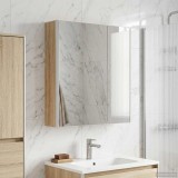 vidaXL Dulap cu oglindă pentru baie Stejar Sonoma 63,5 x 15,5 x 70 cm 889241