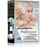 L&rsquo;Or&eacute;al Paris Pr&eacute;f&eacute;rence Le Blonding Toner toner acid neutralizarea subtonurilor de alamă culoare 01 Platinum Ice 1 buc