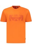 Cumpara ieftin Napapijri Tricou barbati, cu imprimeu grafic, Regular Fit, Portocaliu (Marime:, M