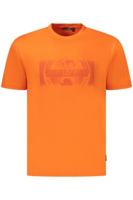 Napapijri Tricou barbati, cu imprimeu grafic, Regular Fit, Portocaliu, M foto