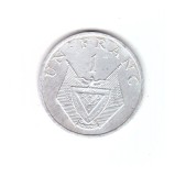 Moneda Rwanda 1 franc 1985, stare buna, curata